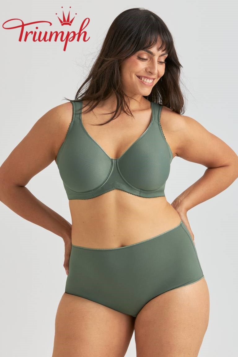 Triumph® 4-delni komplet 🥰 Udoben modrček je izdelan iz čistega bombaža in je primeren za ženske z večjim oprsjem.-SI
