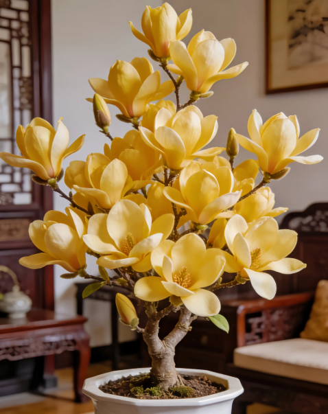 Magnolijos liliifloros svogūnėliai (violetinės orchidėjos) 🌸 Žiedai slepia lapus, ore tvyro kvapas-LT