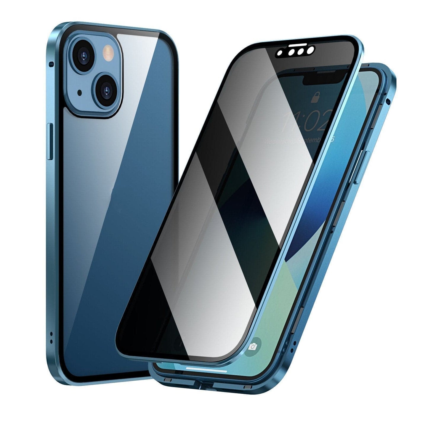 Magnetna maskica za iPhone s antirefleksnim staklom i metalom-HR