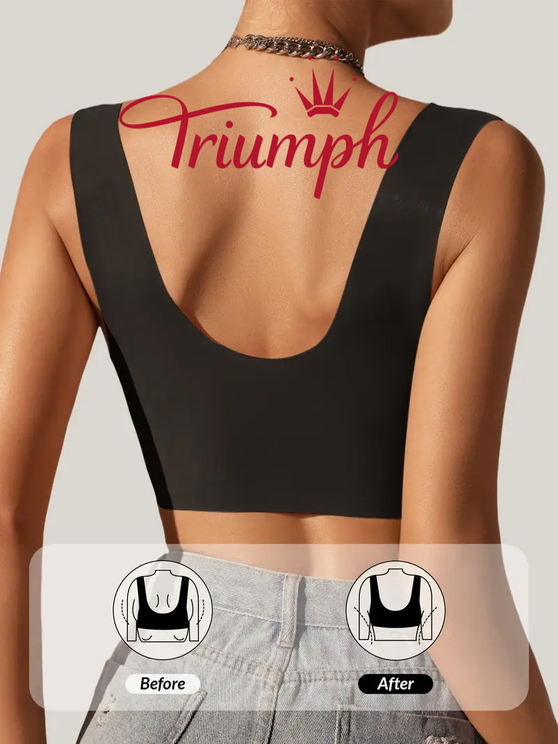 „Triumph“ - 3 vnt. 💝 Nėriniuota liemenėlė su užtrauktuku priekyje-LT