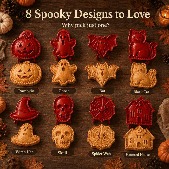 🎃 8 mini Helovino tortų formelių rinkinys-LT