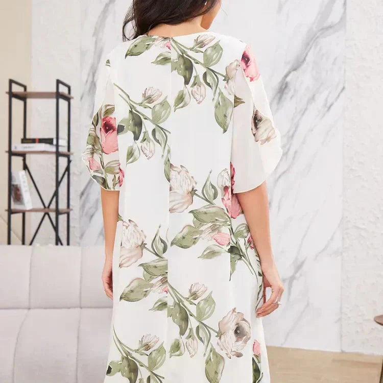 HOT 50% 👗 Šifónové šaty Blush Petal Glow-SK
