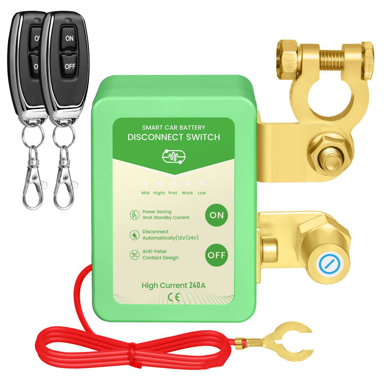🚗⚡ Daljinsko upravljano stikalo za odklop avtomobilskega akumulatorja 12V/24V🔋-SI