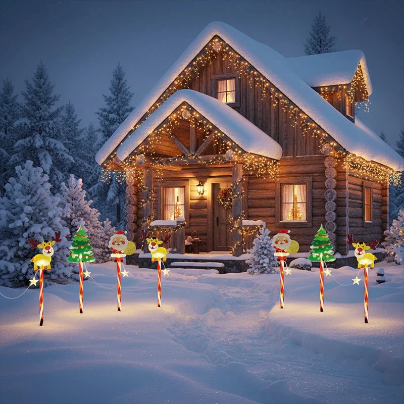 🎄🎁6 judančių kalėdinių lempučių pakuotė-LT