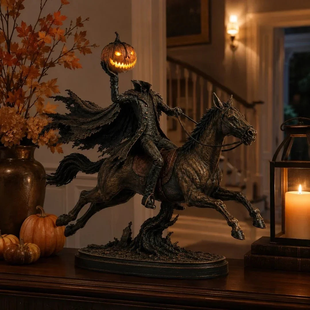 „Midnight Chase“ begalvio raitelio LED figūrėlė – Helovino dekoracija-LT