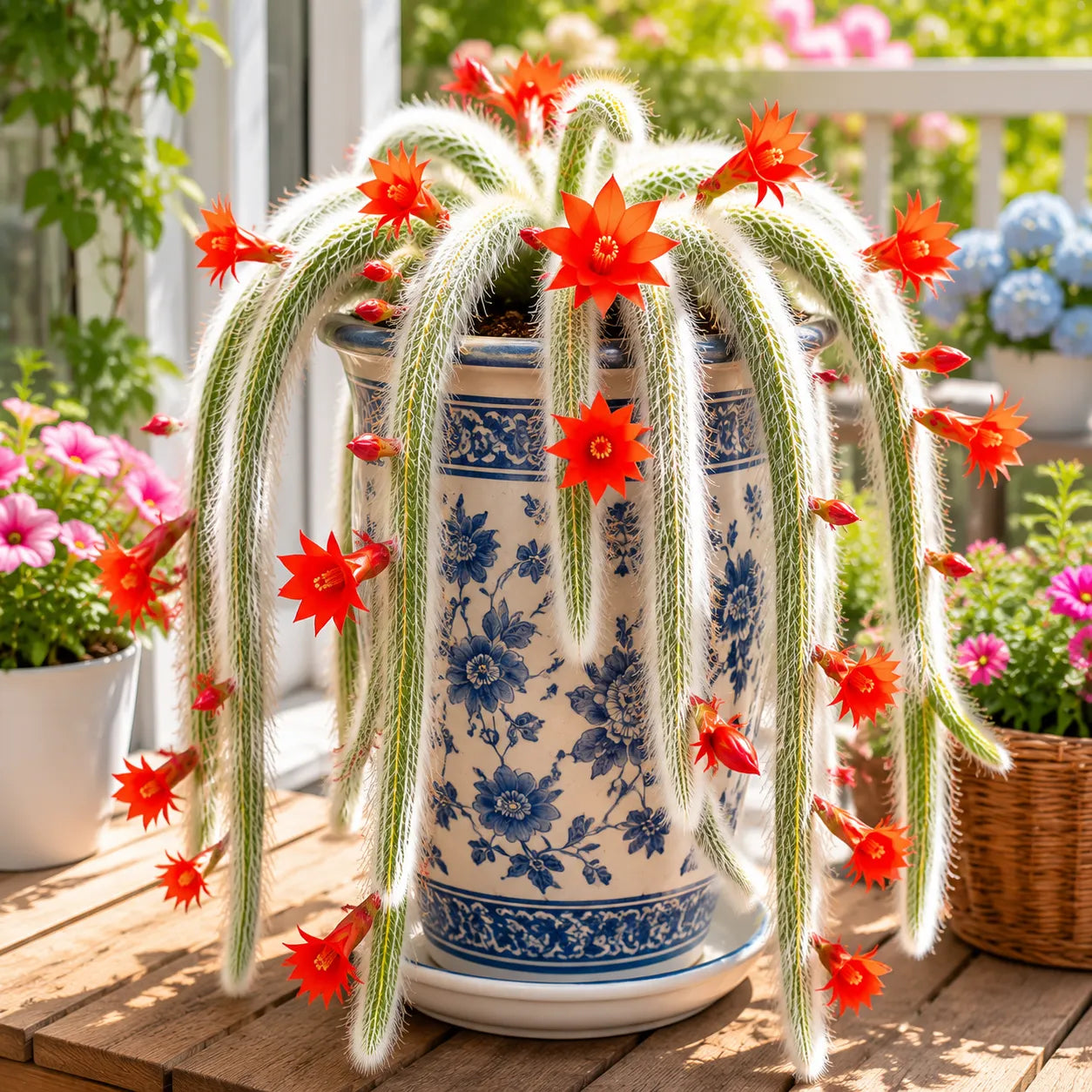 🌵Vzácny kaktus opičí chvost - živý vodopád mäkkej, nadýchanej krásy-SK