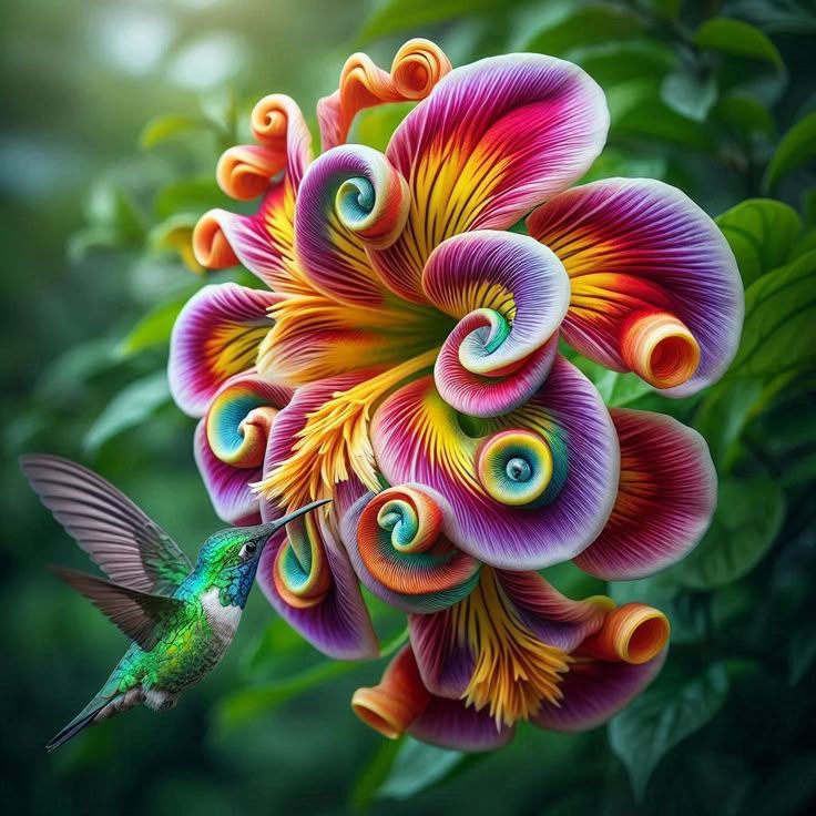 🌈Semena cveta mavrične spirale - redka roža-SI