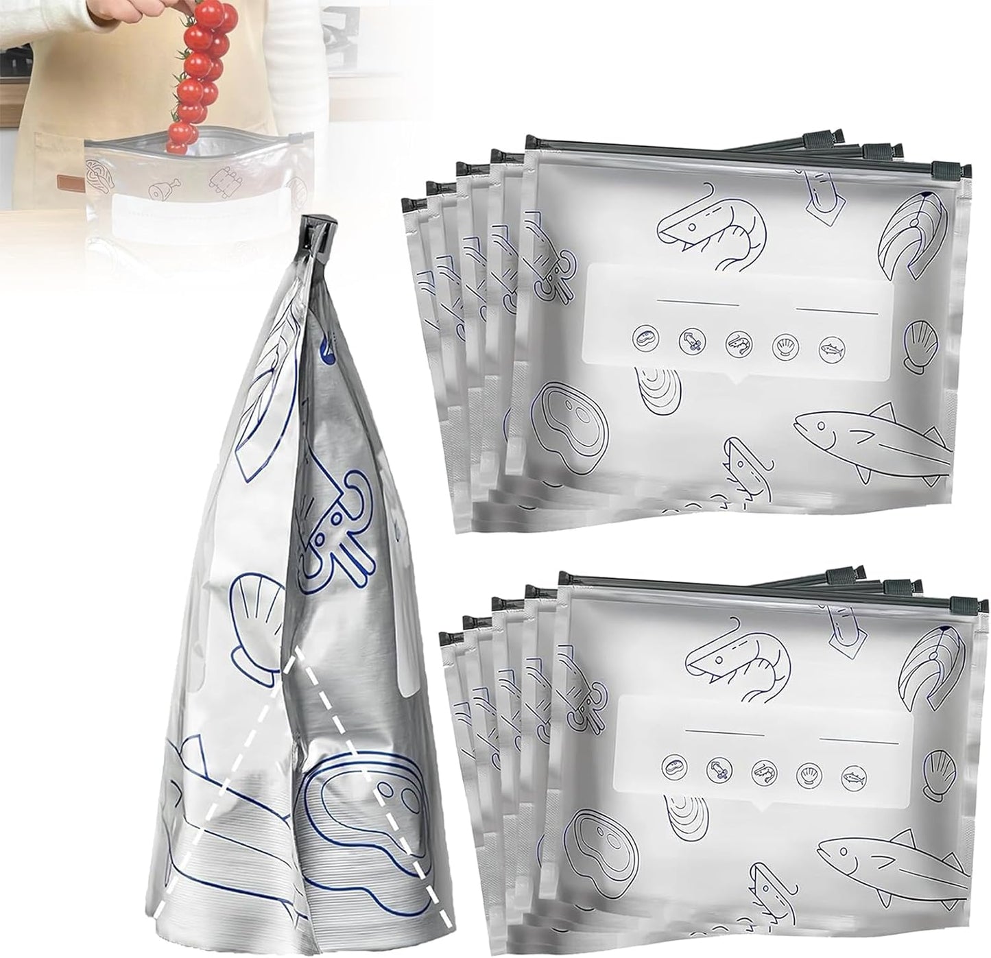 Aluminijaste vrečke za večkratno uporabo za ohranjanje svežine – novi najboljši prijatelj vaše kuhinje! 🍴✨-SI