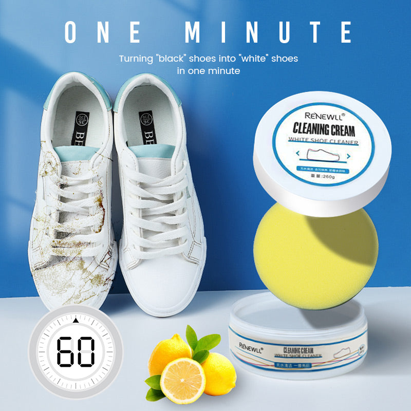 White Shoe Cleaning Cream – nemokama valymo kempinė-LT