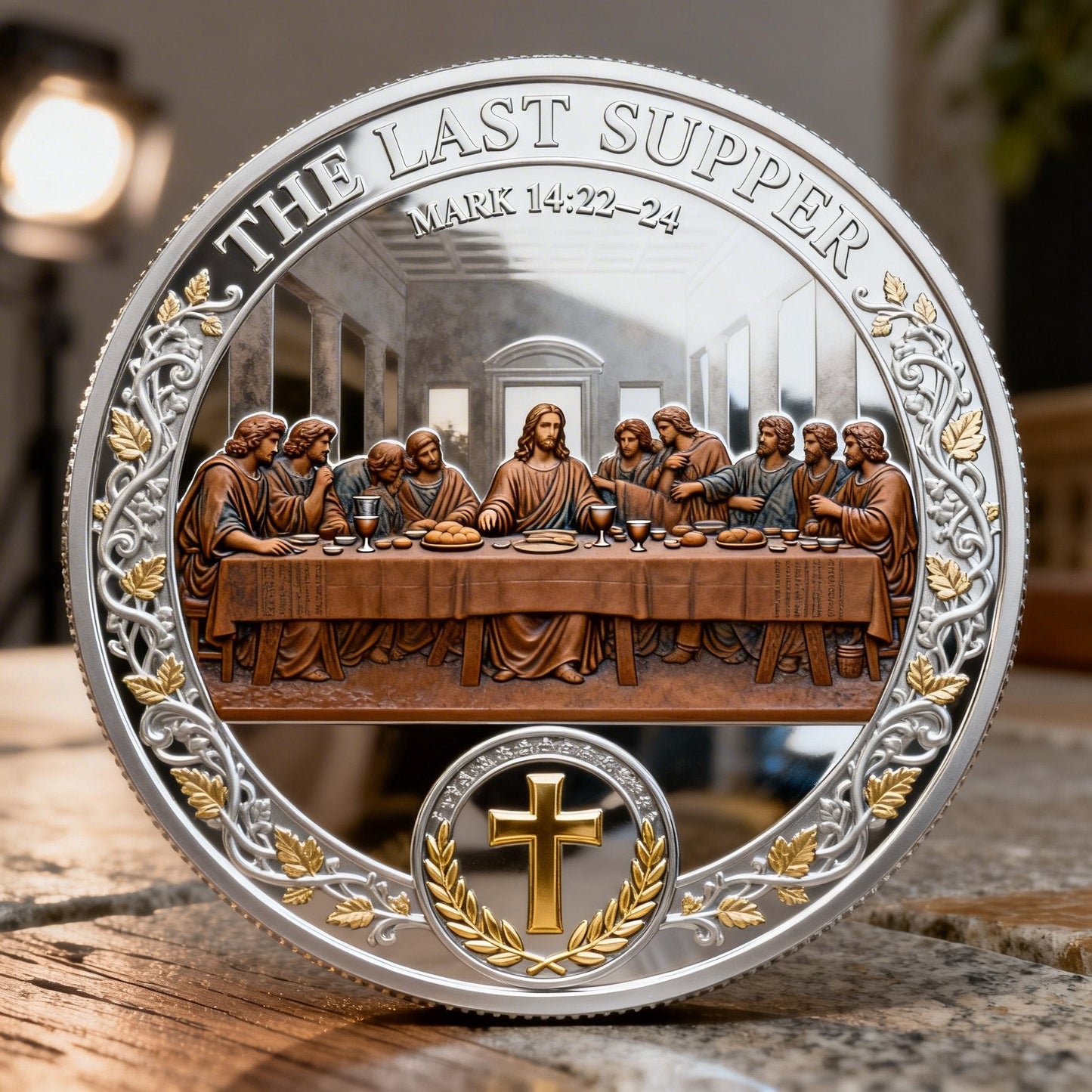 ❤️Τελευταία ημέρα 50% έκπτωση - ✝️ Χριστιανικό αναμνηστικό νόμισμα Ο Μυστικός Δείπνος-GR