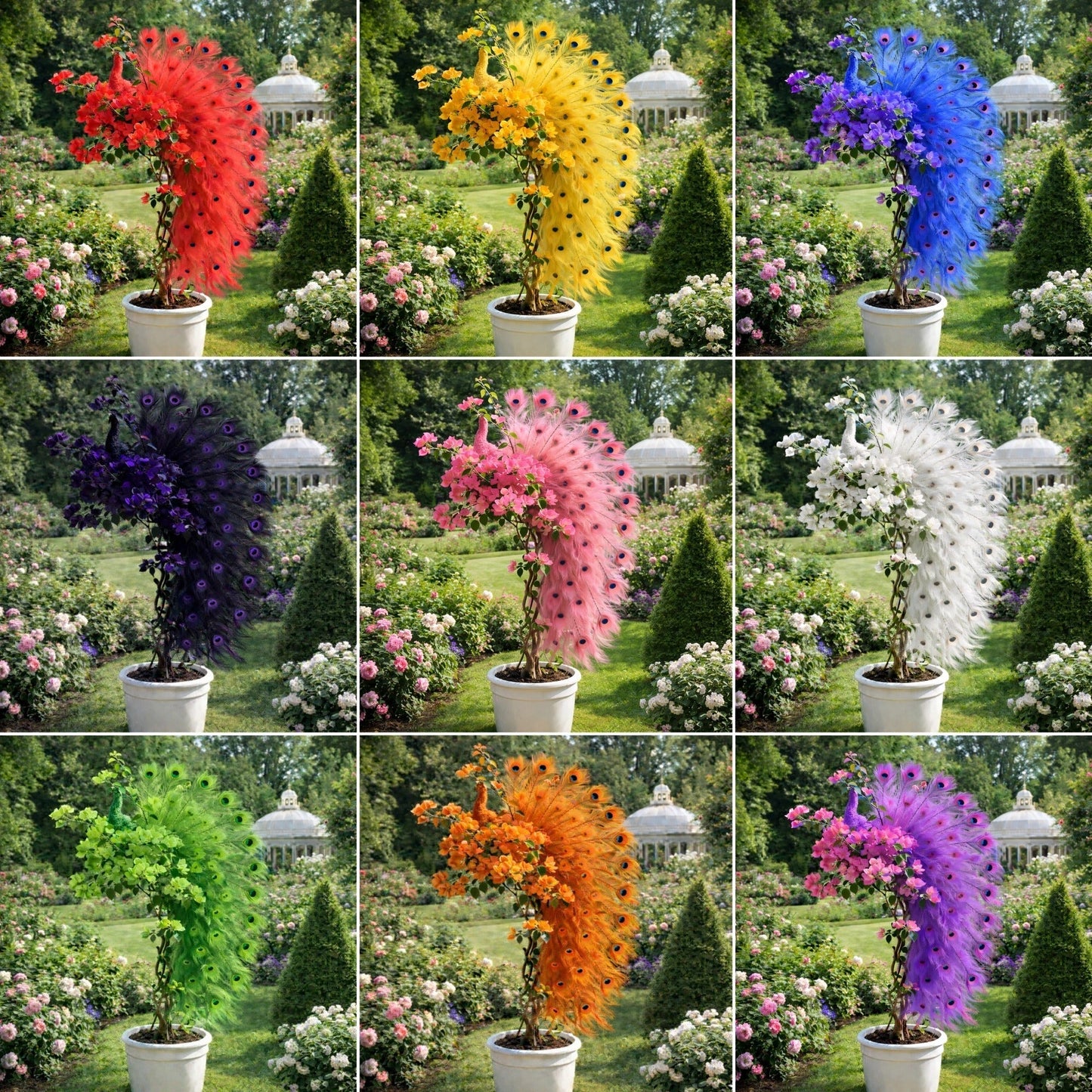 Semillas de buganvilla pavo real: embellece tu jardín con elegantes flores de pavo real.-ES