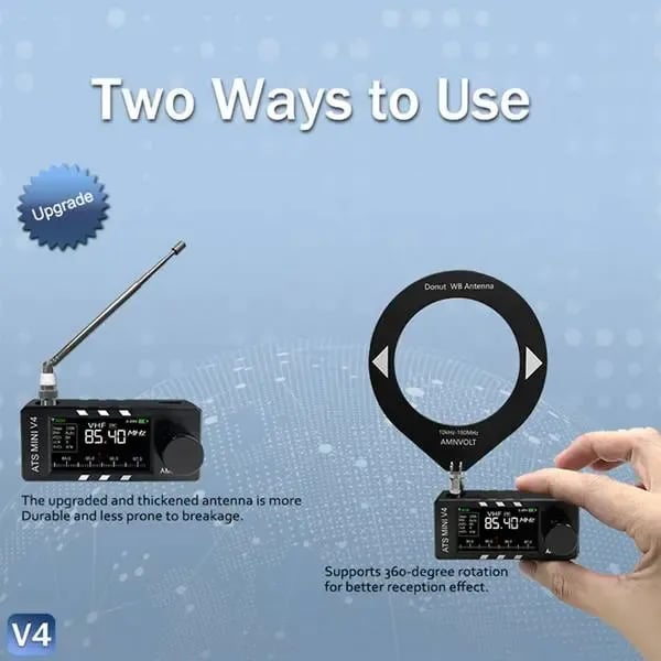 📻Αναβαθμισμένος δέκτης ραδιοφώνου ATS Mini V4 Si4732 All Band DSP-GR