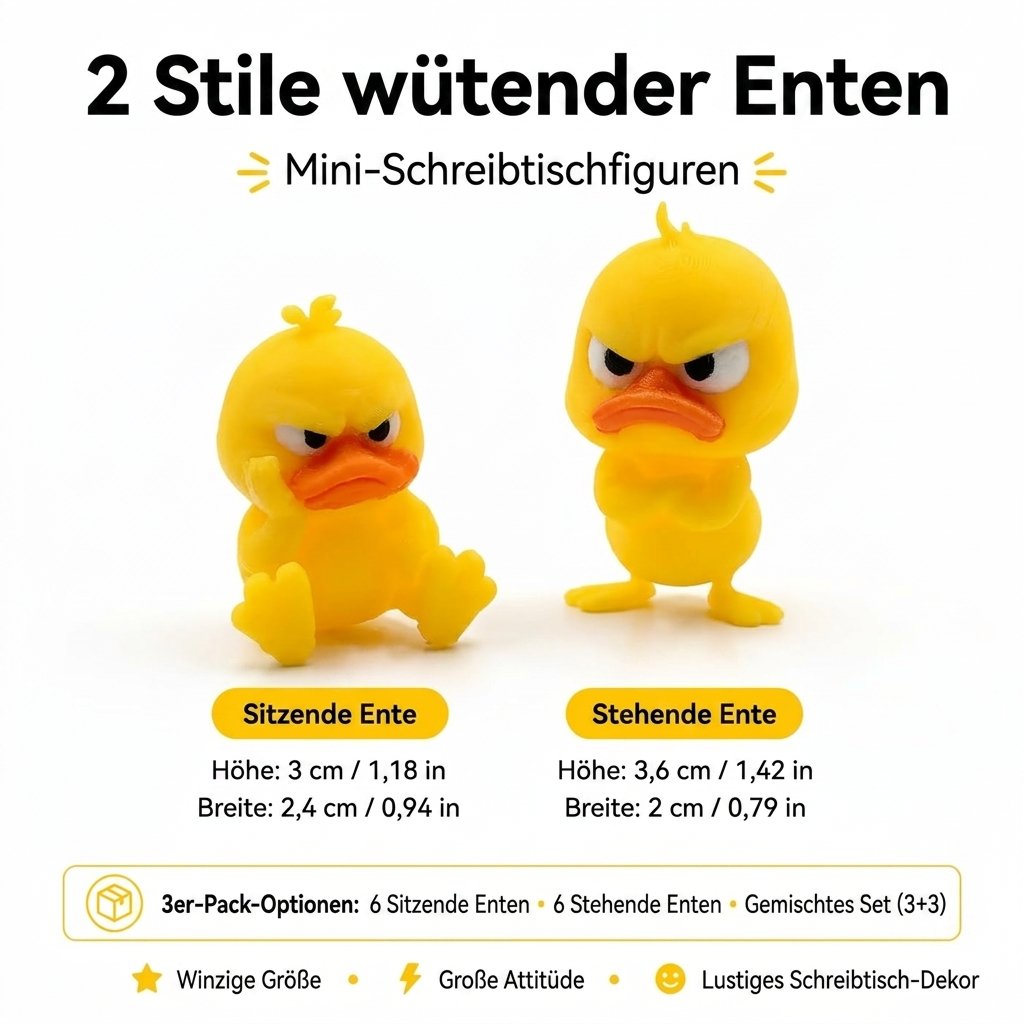 😠 Figurica ljute patke za stol – Dodajte drzak dodir svom stolu! 🐥-HR