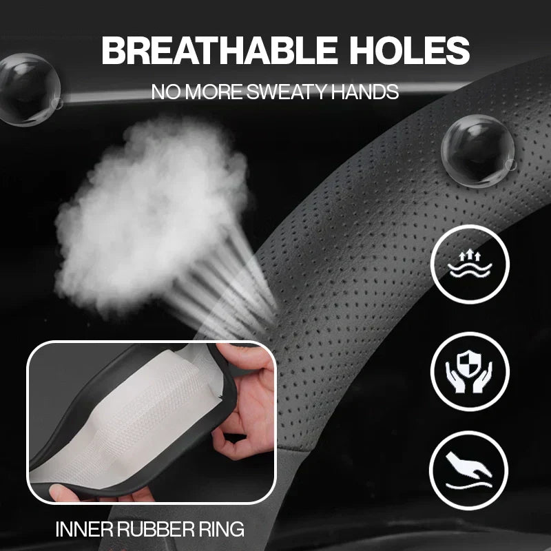 Navlaka za volan DriveCore Elite Grip – koža otporna na znoj i poboljšanje performansi-HR