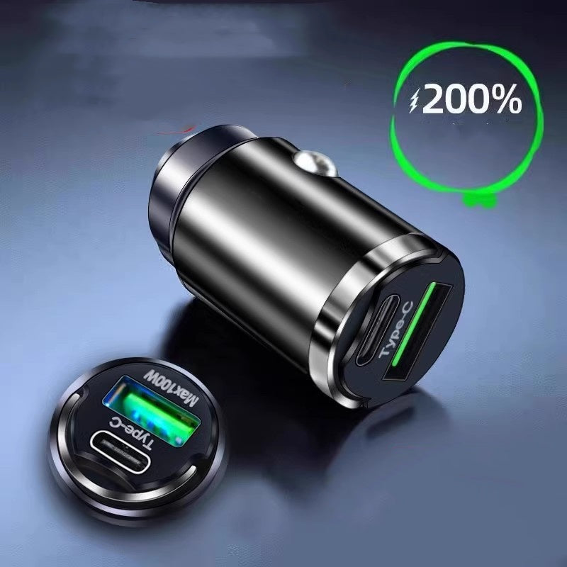 Κρυφός φορτιστής αυτοκινήτου USB με διπλές θύρες-GR