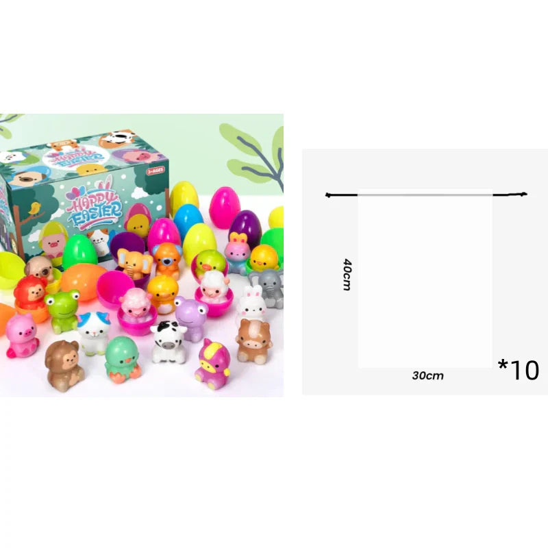 🎁12/24 τεμάχια Πασχαλινά αυγά προγεμισμένα, μαλακά παιχνίδια που φουσκώνουν αργά-GR