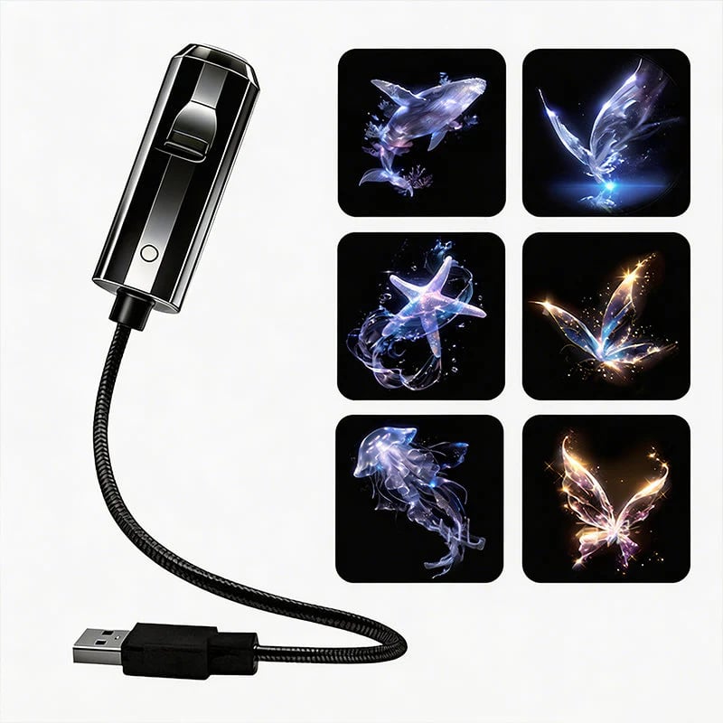 Proyector de luz nocturna USB con galaxia y luna 🥳🥳-ES