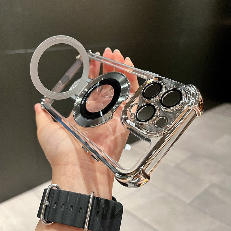 Apsauginis „iPhone“ dėklas su magnetiniu laikikliu ir apsauga nuo kritimo-LT