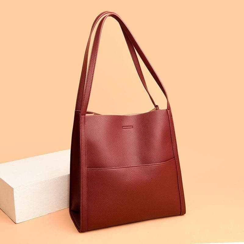 🥳👜Simple bolso monocromo de piel💝-ES