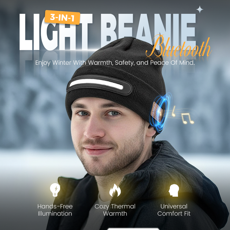 Įkraunama LED kepurė su „Bluetooth“-LT