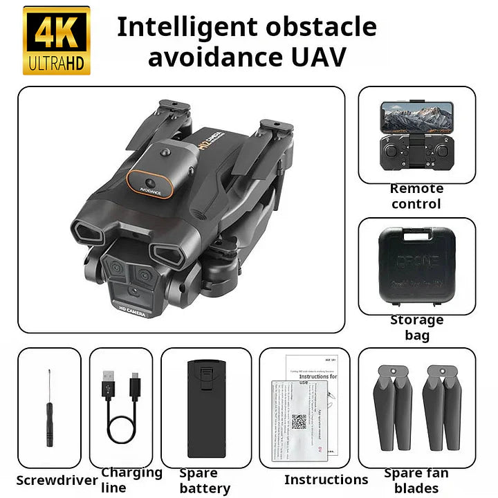 ❄🎄Posebna ponudba za leto 2025⛄🔔 4K dron s kamero za odrasle, HS175D RC kvadrokopter s samodejnim vračanjem, funkcijo Follow Me, brezkrtačni motor, krožni let, točke poti, zadrževanje višine, način brez glave, 28 minut leta! !-SI