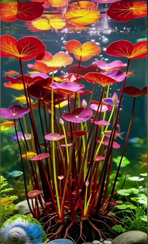 🐟Raíces de loto rojo hidropónico🌿 Convierte tu acuario en un jardín vivo-ES