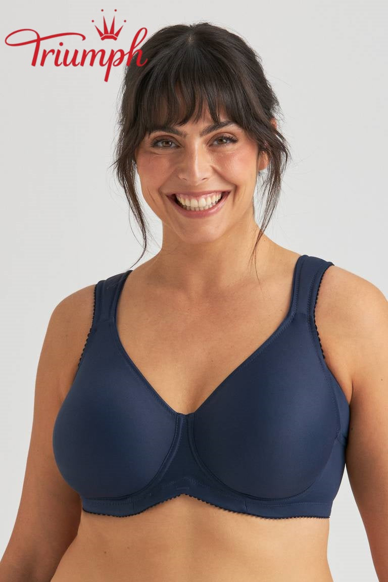 Triumph® 4-delni komplet 🥰 Udoben modrček je izdelan iz čistega bombaža in je primeren za ženske z večjim oprsjem.-SI