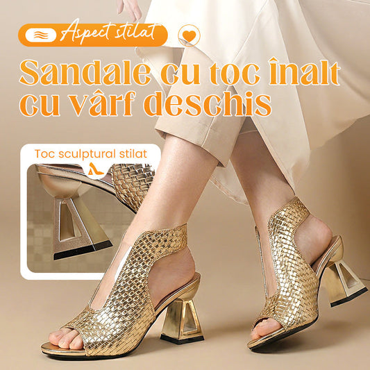 🏖️👠Elegantne sandale s otvorenim prstima i visokom petom za žene – Vitke noge, udobno hodanje 👡-HR