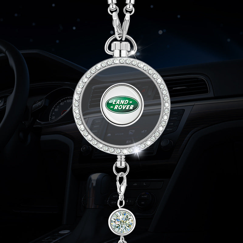 Colgante con el logotipo de aromaterapia para coche fabricado en metal y diamantes.-ES