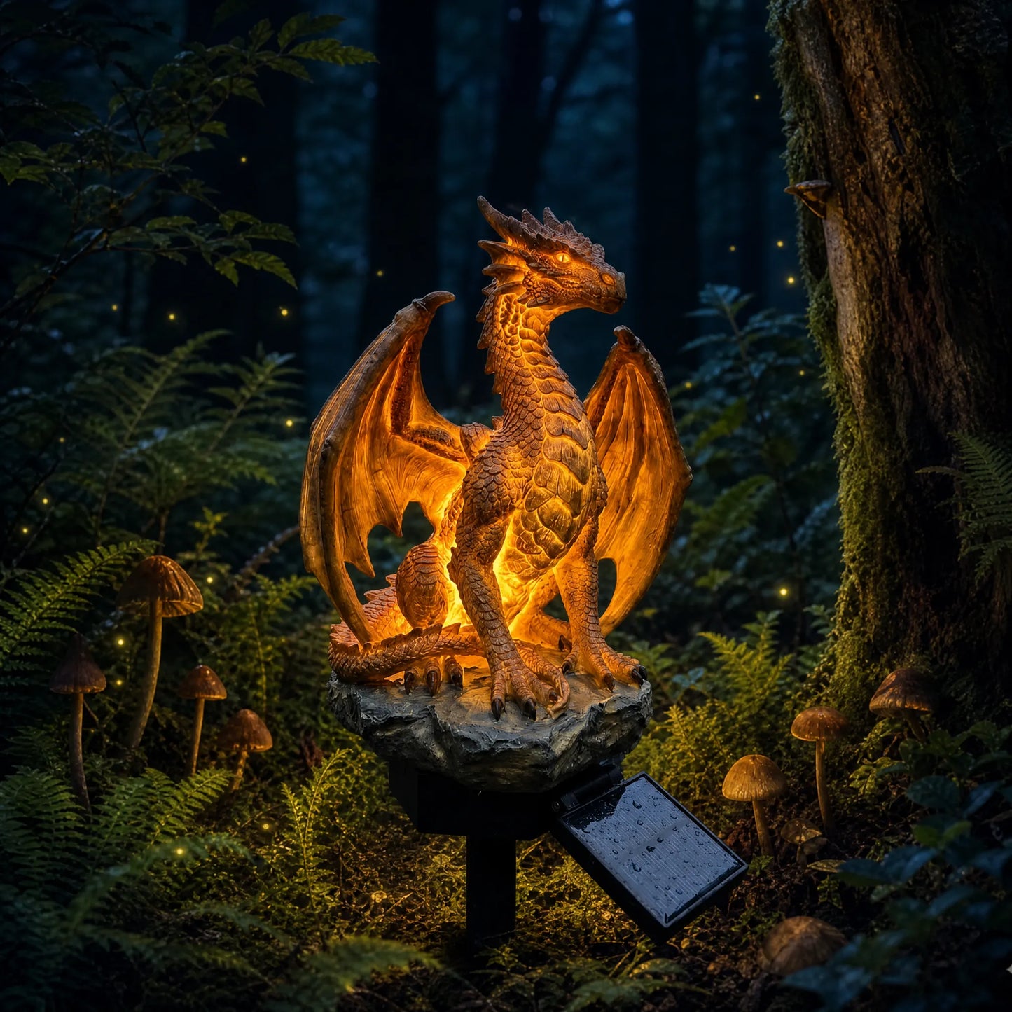 „Dragon Legacy“ „Golden Ember Edition“ saulės energijos sodo šviestuvas-LT