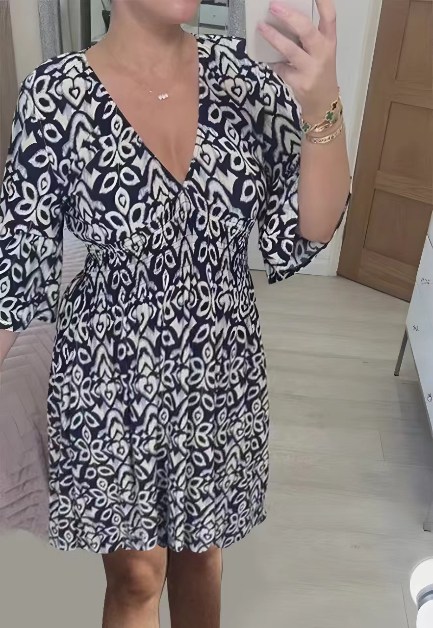 👗Minijaturna haljina s V izrezom-HR