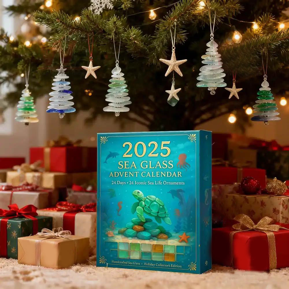 🎁🐟Ημερολόγιο Advent από θαλασσινό γυαλί με θέμα τη θαλάσσια ζωή για το 2025🎁-GR