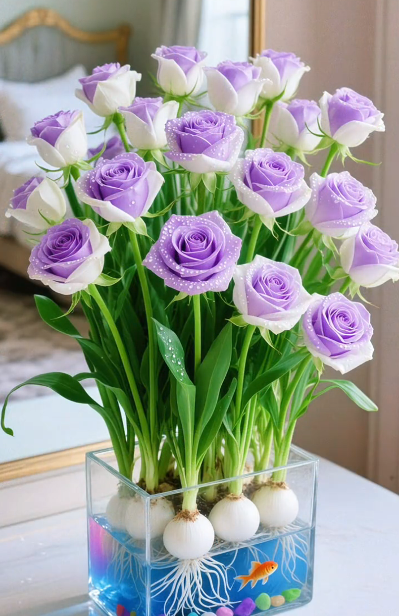 🌈Hidroponinės, retos, dvispalvės rožių svogūnėlės: spalvingas gamtos stebuklas 🌹-LT