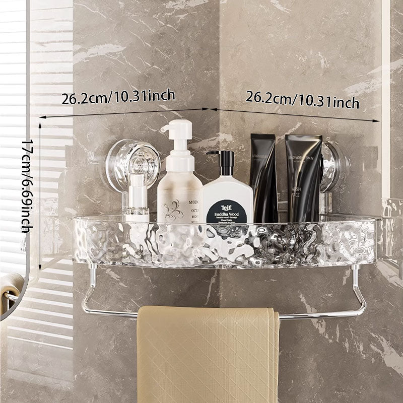 Organizador de pared transparente sin taladros: organizador triangular y rectangular multifuncional, extraíble y sin taladros.-ES