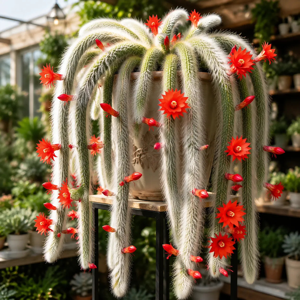 🌵Vzácny kaktus opičí chvost - živý vodopád mäkkej, nadýchanej krásy-SK