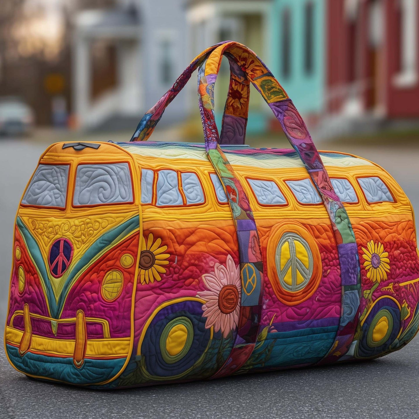 Prešita potovalna torba Hippie Van-SI