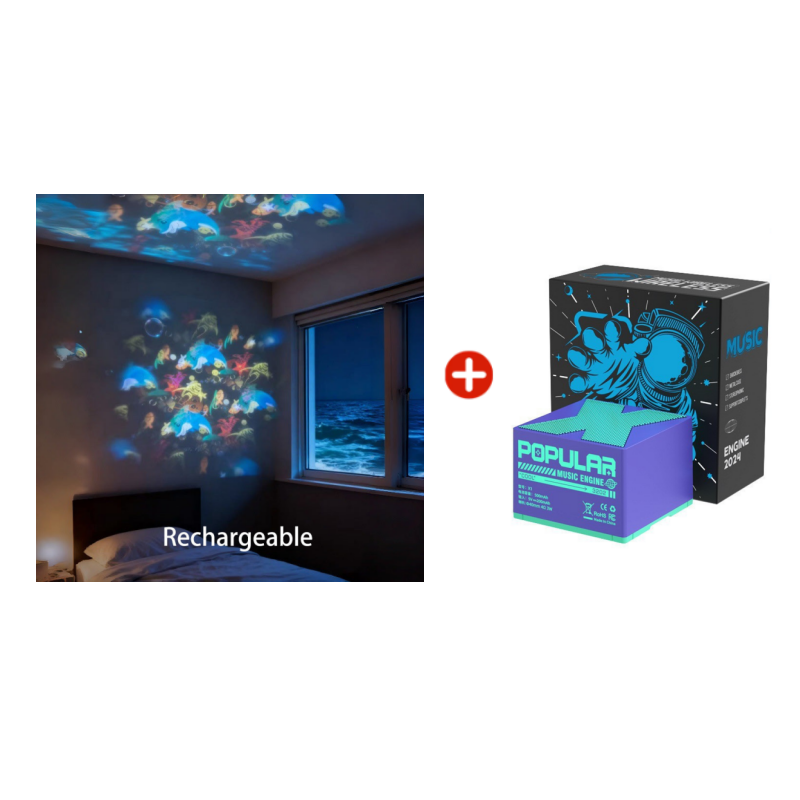 ✨Dinaminė besisukanti LED projektoriaus lempa-LT