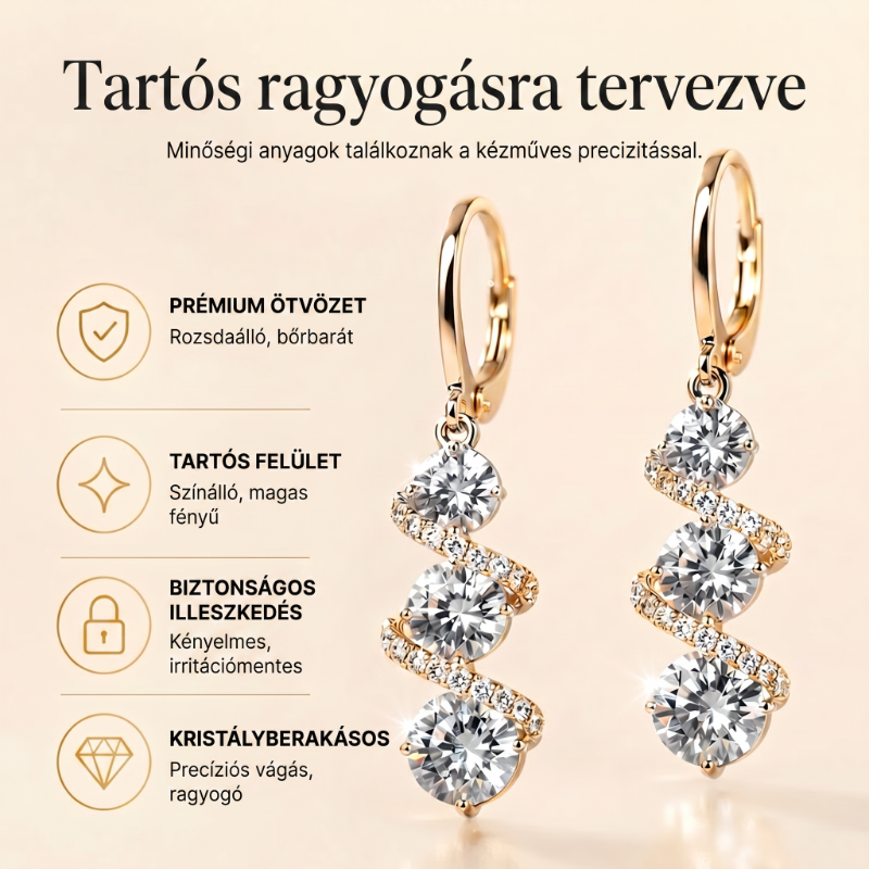 💎👗 Asimetriniai spiraliniai ir lašo formos auskarai ✨-LT