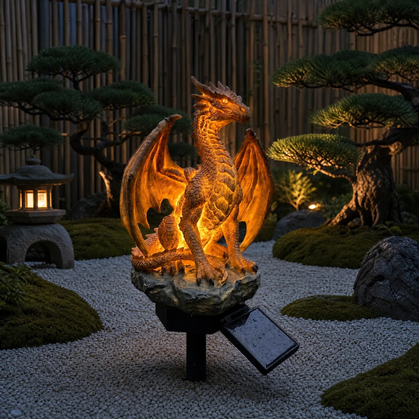 „Dragon Legacy“ „Golden Ember Edition“ saulės energijos sodo šviestuvas-LT
