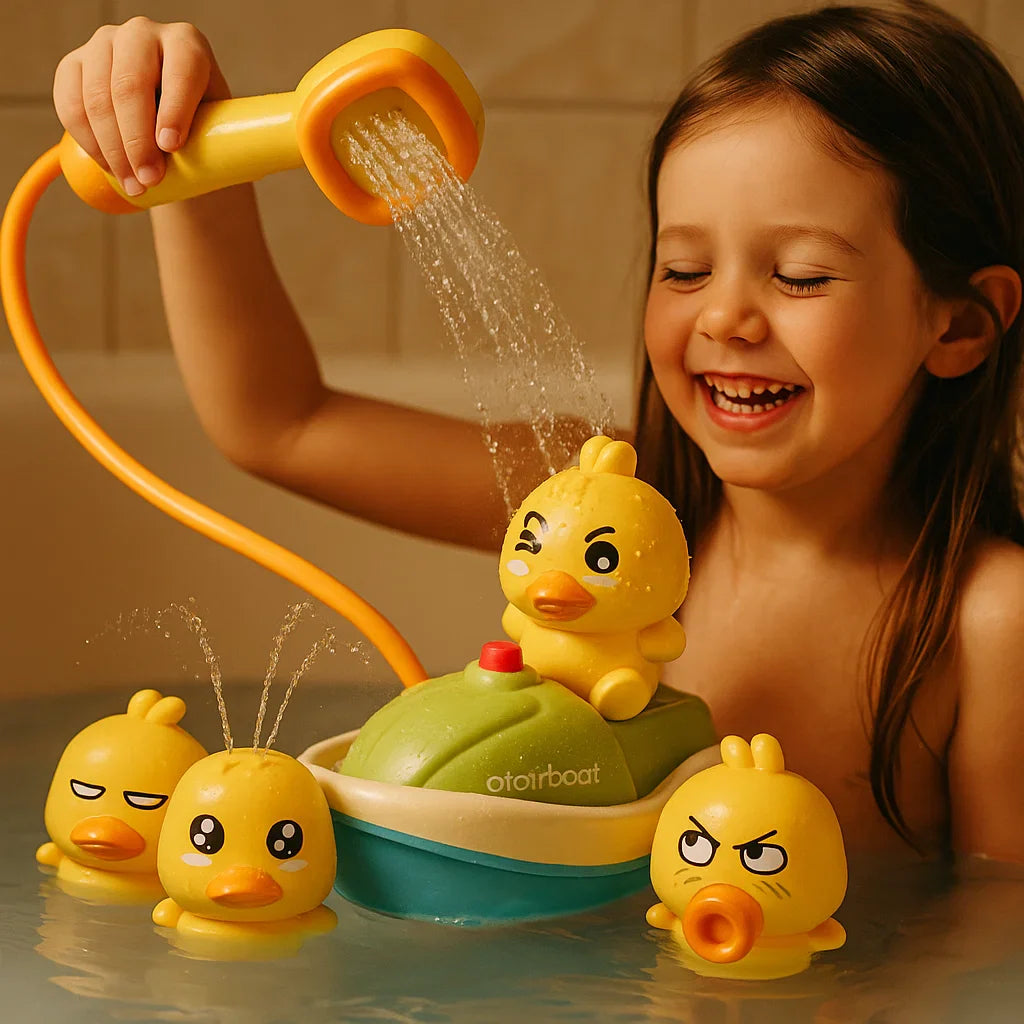 🦆 Električna vodna igrača z račjim čolnom – pljuskanje vode in interaktivna zabava! 💦-SI