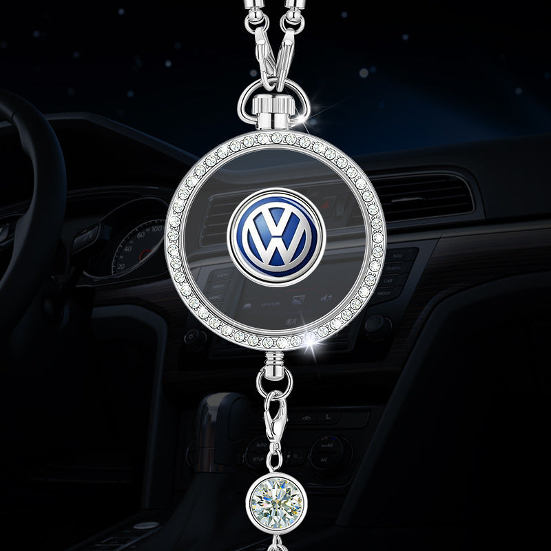 Colgante con el logotipo de aromaterapia para coche fabricado en metal y diamantes.-ES