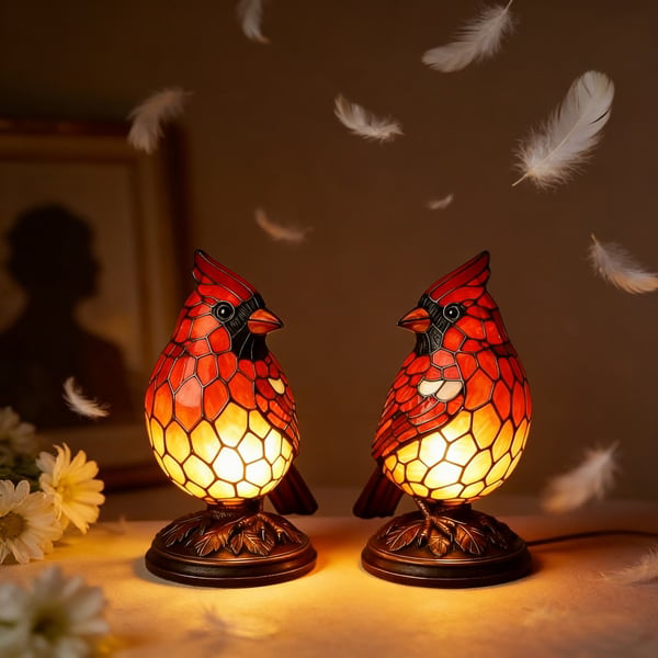 ⏰Último día de rebajas: 49% de descuento🐦Lámpara artesanal con forma de pájaro, líder de culto con traje rojo-ES