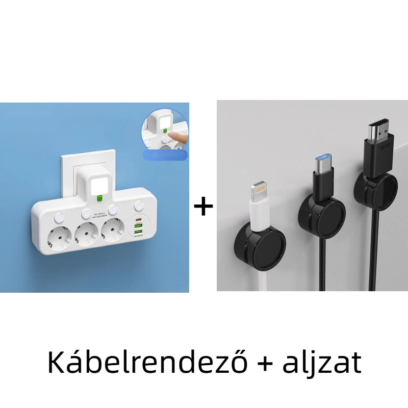 🔌⚡Pametni napajalni kabel z USB vrati (EU vtič)-SI