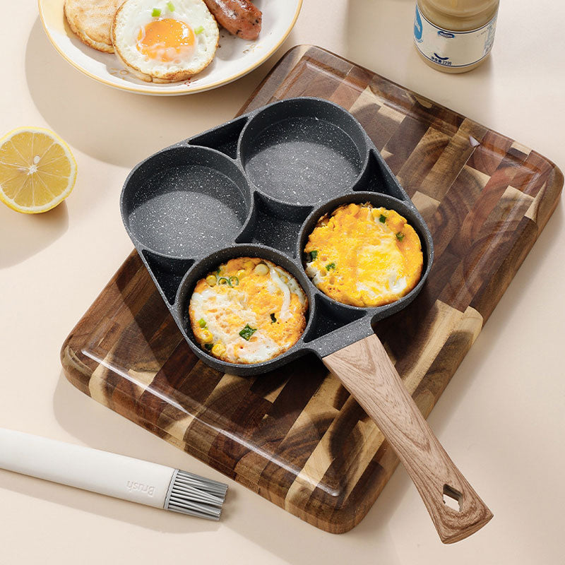 Sartén antiadherente 4 en 1: perfecta para huevos, tocino y hamburguesas.-ES