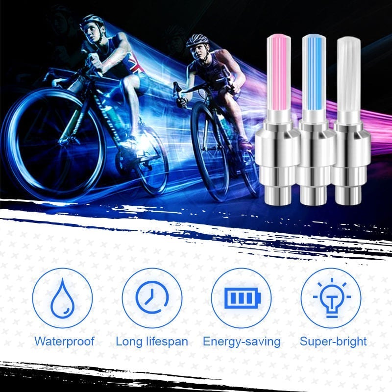 🌈 💡 Luces LED para ruedas impermeables 【✨ 1+3 gratis】-ES