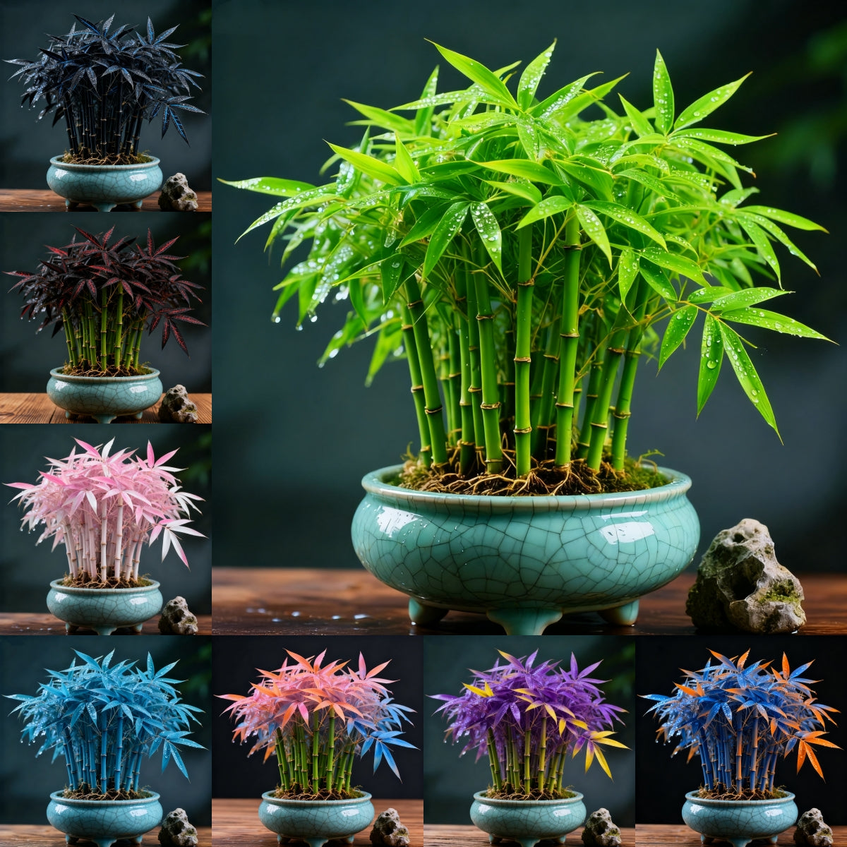 🌿 „DreamBamboo“ – įvairiaspalvis laimingasis bambuko kiparisas-LT