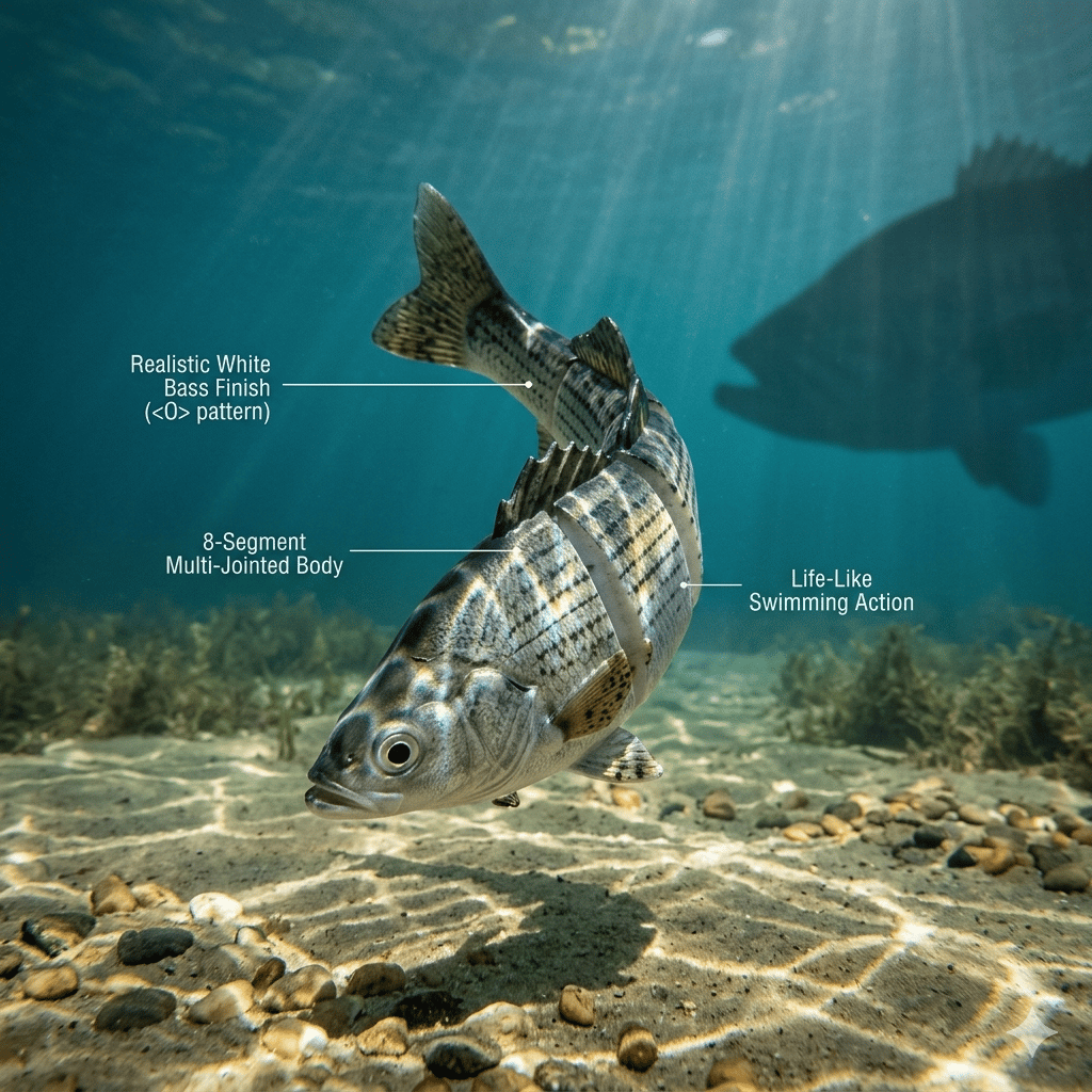 🌊Užvaldyk vandenį: „Ozark Trail“ 5 colių daugiasluoksnis masalas baltiesiems ešeriams🐟-LT