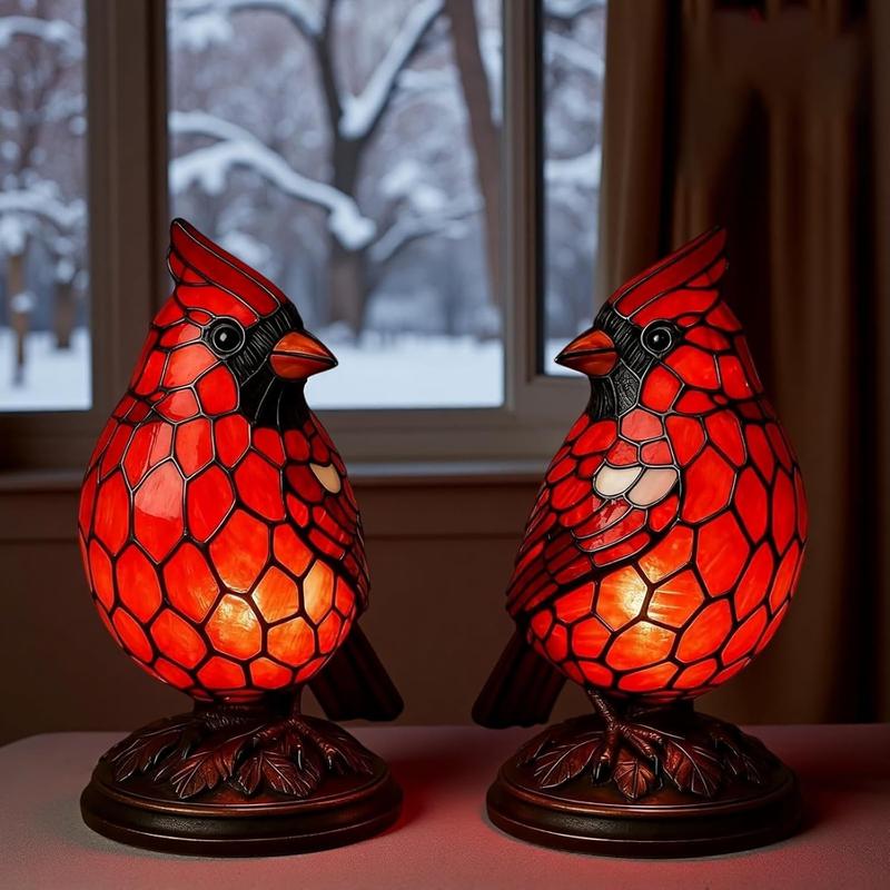 ⏰Último día de rebajas: 49% de descuento🐦Lámpara artesanal con forma de pájaro, líder de culto con traje rojo-ES