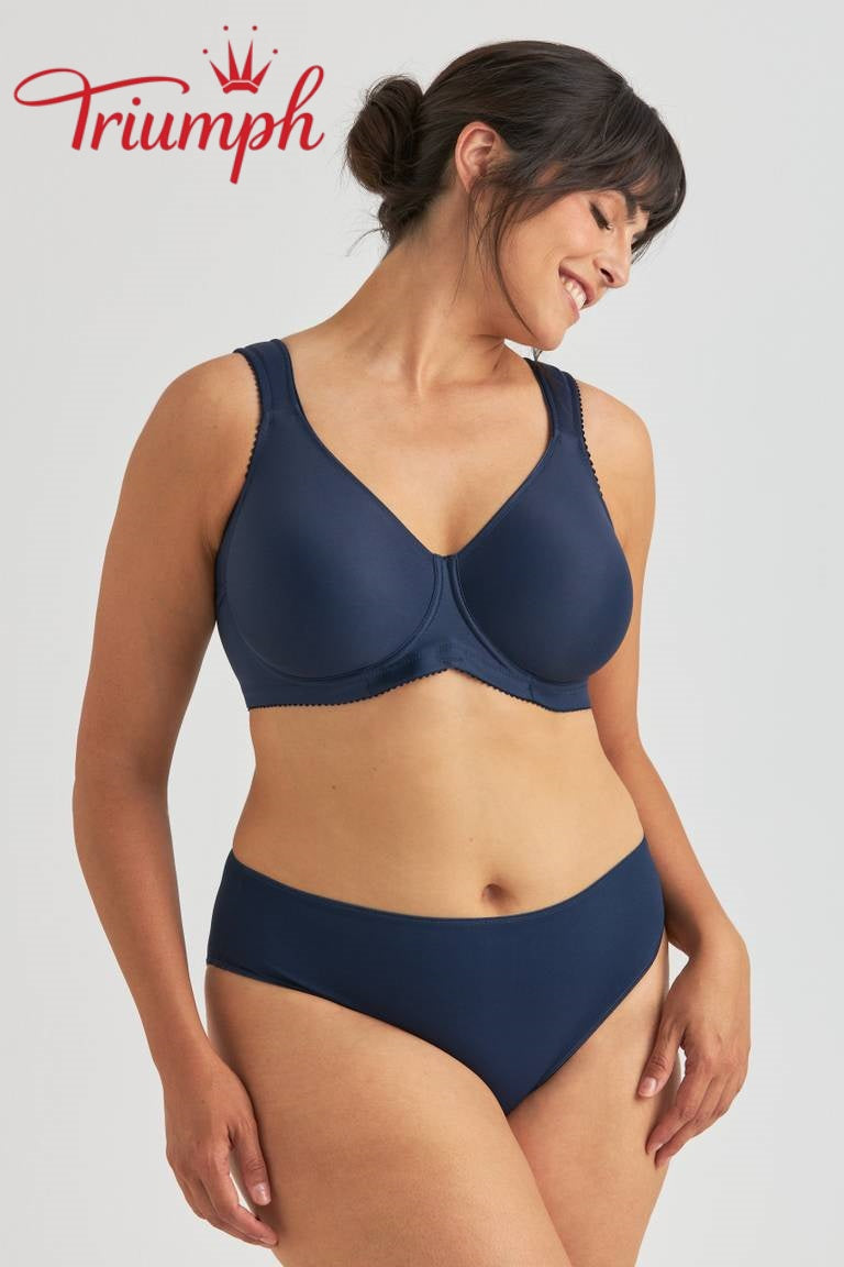 Triumph® 4-delni komplet 🥰 Udoben modrček je izdelan iz čistega bombaža in je primeren za ženske z večjim oprsjem.-SI