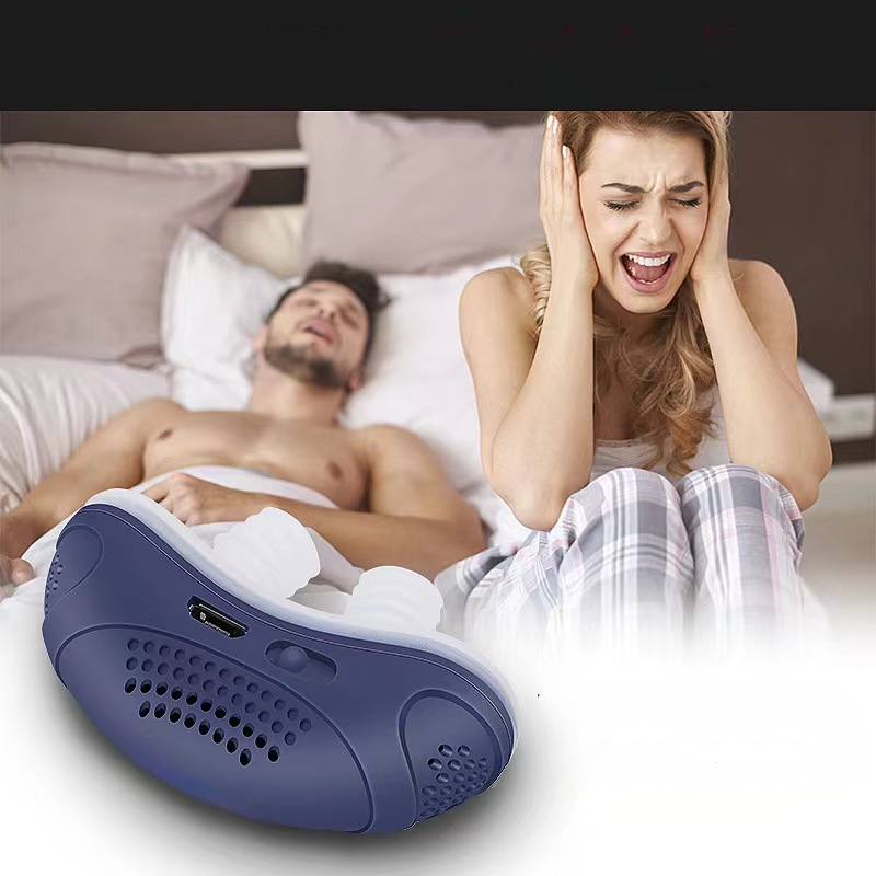 Νέα μίνι συσκευή CPAP χωρίς λάστιχο, χωρίς μάσκα, αναπνευστήρας κατά του ροχαλητού-GR